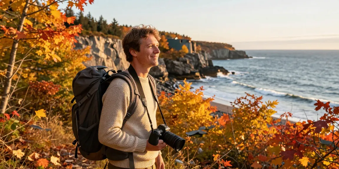Serge Robichaud capturing autumn beauty in New Brunswick's coastal spots.