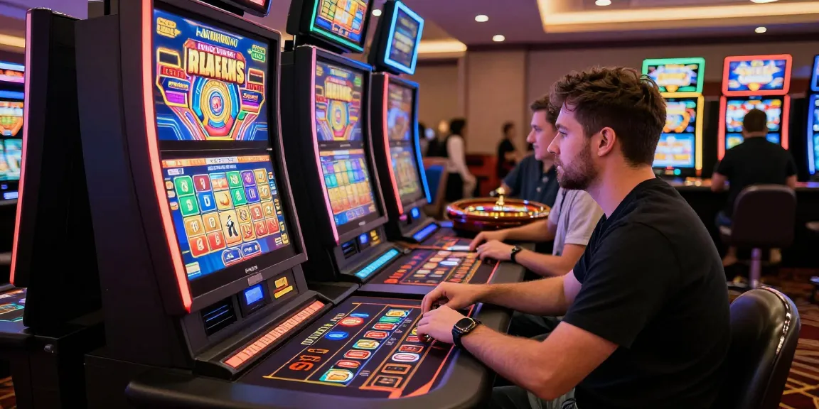 Pemain di cipung138 menikmati pengalaman bermain mesin slot dengan suasana kasino yang meriah.