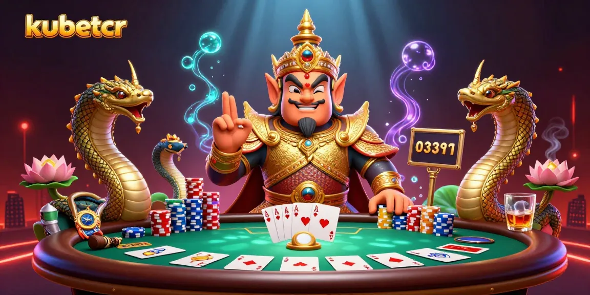Engage in thrilling poker games with kubetcr featuring a guardian and Naga serpents.