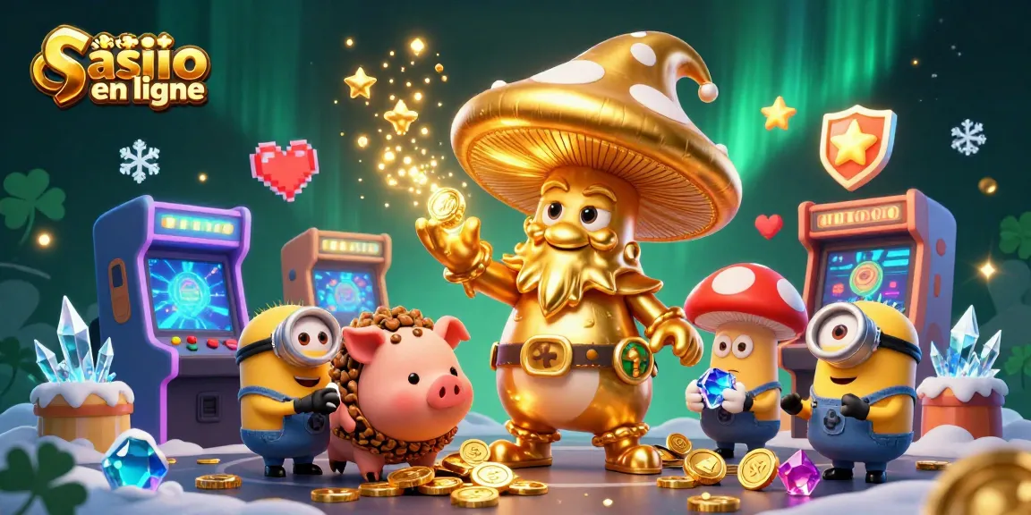 Illuminez votre expérience sur site casino en ligne avec un magicien champignon doré et ses trésors scintillants.
