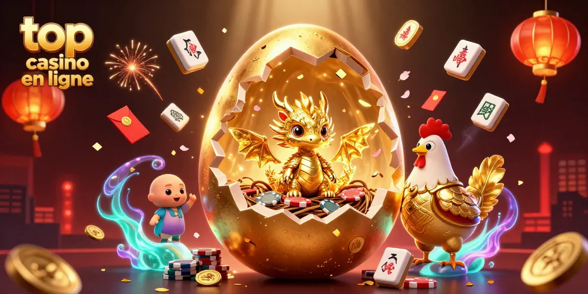 Jouez au top casino en ligne avec des dragons d'or et des jetons de poker.