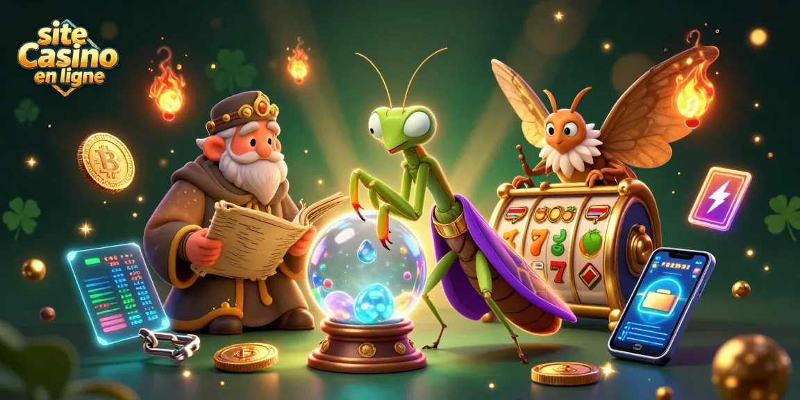 Plongez dans l'univers captivant de site casino en ligne avec un conteur chanceux et des pièces de crypto-monnaies.