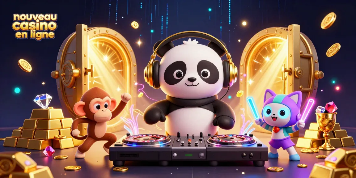 Jouez sur un nouveau casino en ligne avec un panda DJ et un singe dansant aux jeux d'argent.