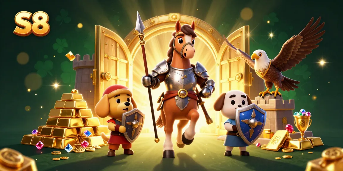 Experience the thrill of S8 with medieval characters and treasures in a rich, dynamic gambling scene.